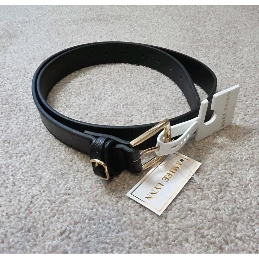 AMIEE LYNN BLACK STYLISH BELT, MEDIUM-LARGE, NWT‎